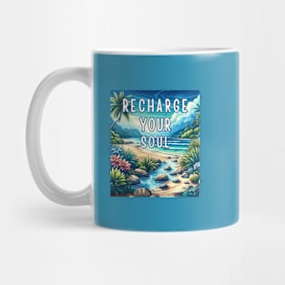 Recharge Your Soul  Tropical Beach Saltwater Therapy Mug